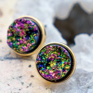 Stop Staring Mini Druzzy Stud Earrings